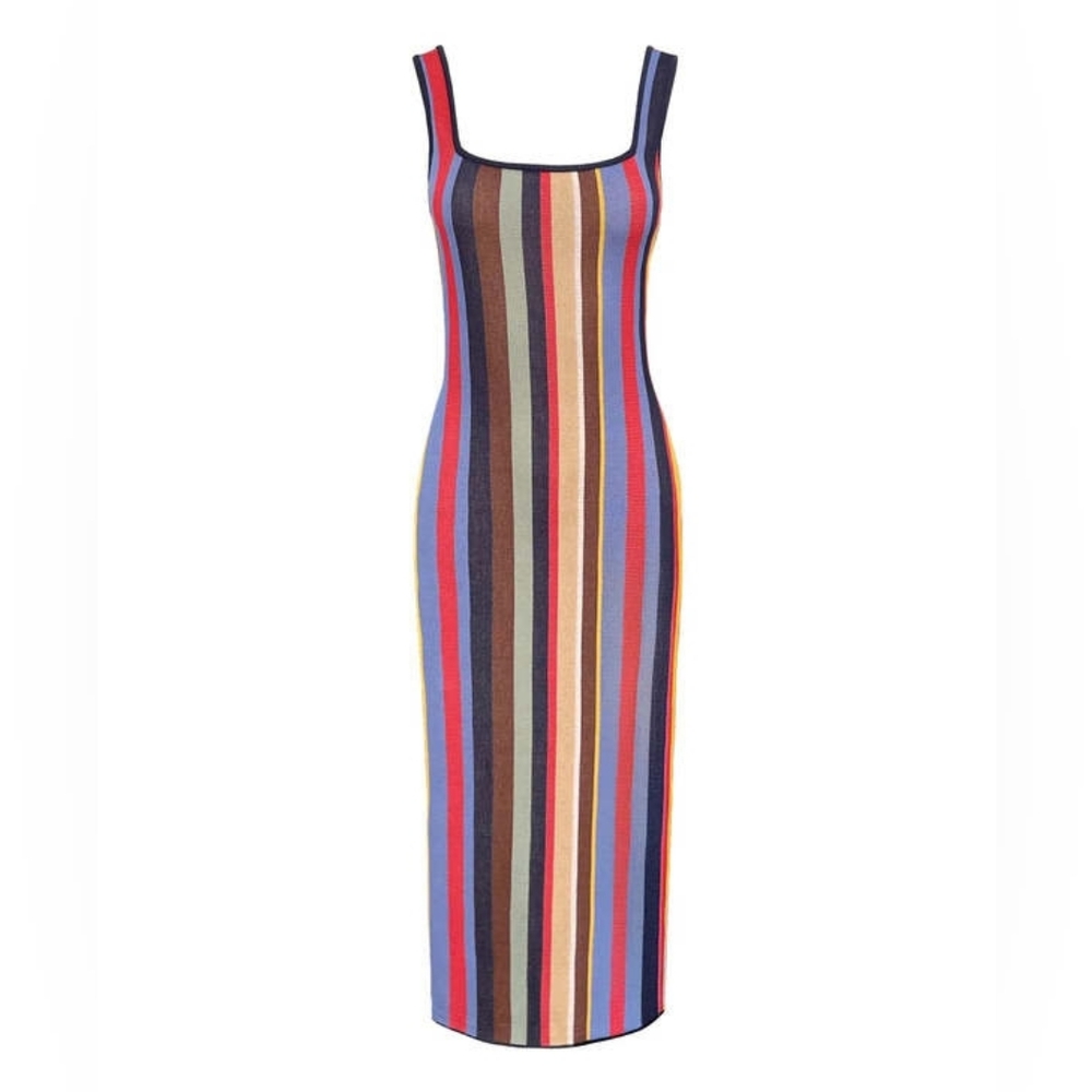 Staud Katie Market Stripe Midi-Dress Size XS